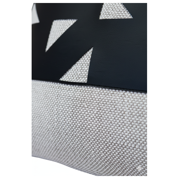  صدف وسادة حديثة أحادية اللون بتصميم مثلث باللونين الرمادي والأسود 