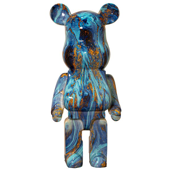  صدف تمثال الدب الرخامي الأزرق, 80 سم 