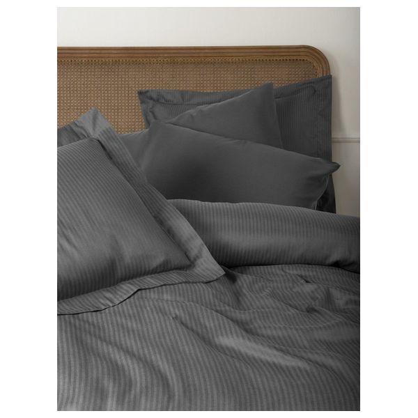  صدف طقم غطاء لحاف مزدوج 220 × 200 سم - 4 قطع - رمادي غامق 