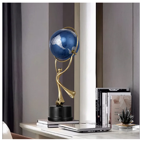  صدف تمثال أطلس الكرة الأرضية - T308 -  أزرق داكن 