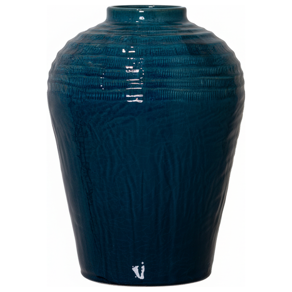  صدف مزهرية أرضية سيراميك كبيرة الحجم - Y3034 - أزرق مخضر 