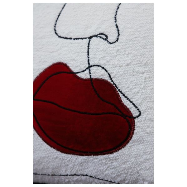  SADAF Abstract Silhouette Pillow - White 