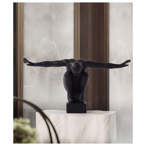  صدف تمثال غوص تجريدي - HT2740 - اسود 