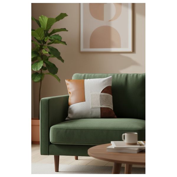  SADAF Basketweave Decorative Pillow - Brown 