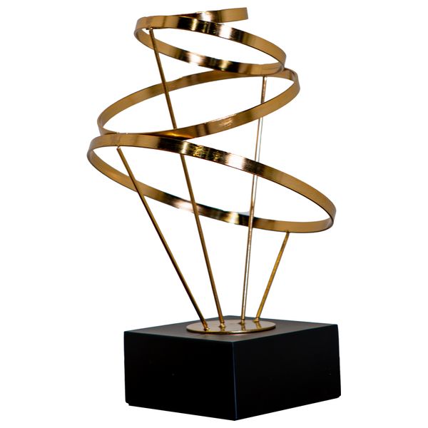  صدف منحوتة معدنية معاصرة - D94A - ذهبي 