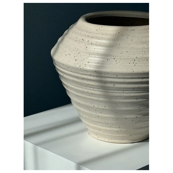  صدف مزهرية من الفخار الحجري المرقط المعاصر - L185 