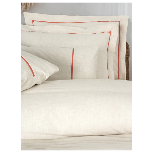  صدف طقم غطاء لحاف مزدوج 220 × 200 سم - 6 قطع - برتقالي 