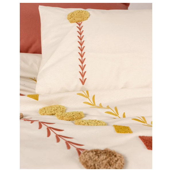  صدف طقم غطاء لحاف مزدوج 220 × 200 سم - 6 قطع - طوبي 