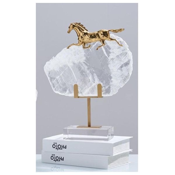  صدف تمثال حصان نحاسي ديكور - HT315 