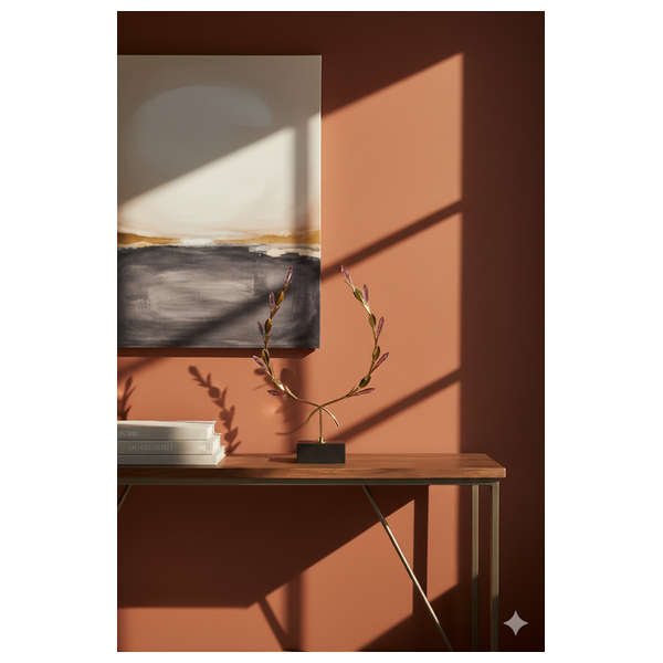  SADAF DG682A - Crystal Wreath Sculpture - Purple Luminous 