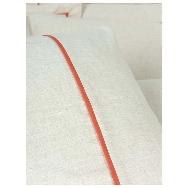  صدف طقم غطاء لحاف مزدوج 220 × 200 سم - 6 قطع - برتقالي 