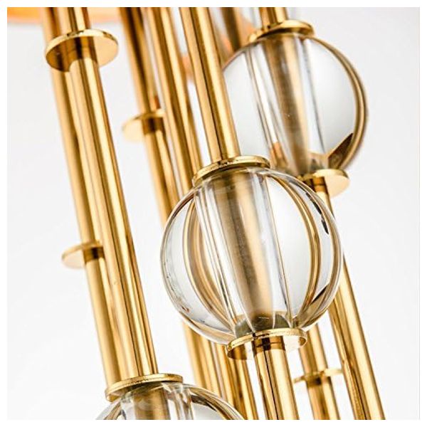  SADAF Brass and Crystal Table Lamp with Beige Shade - D25 