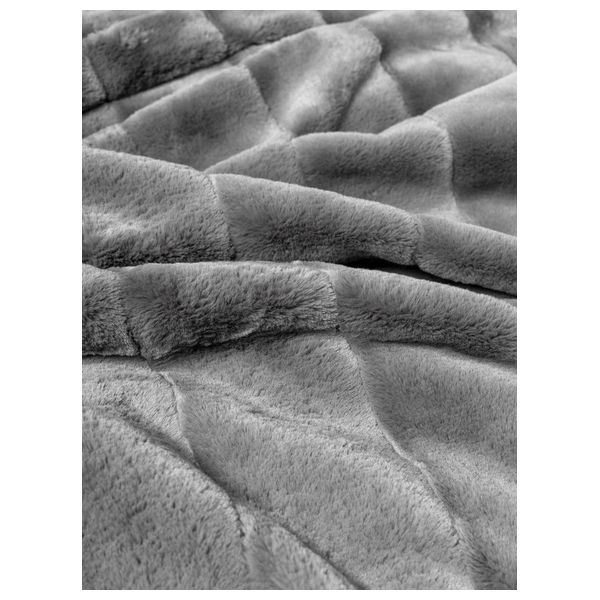  صدف طقم غطاء لحاف مزدوج 220 × 200 سم - 5 قطع - رمادي غامق 