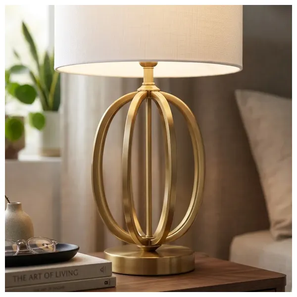  صدف مصباح طاولة - T22346 - ذهبي 