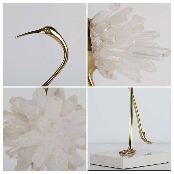  صدف تحفية تمثال طائر ذهبي - HT2600-1 