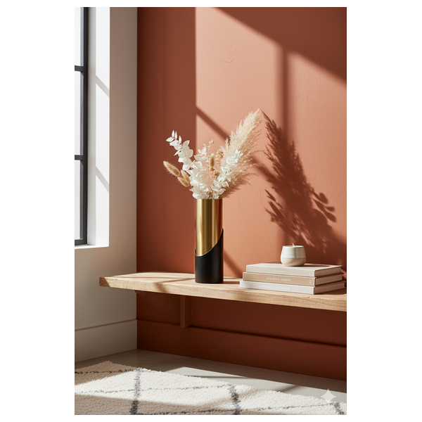  صدف مزهرية - D93B - ذهبي 