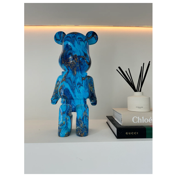  صدف تمثال الدب الرخامي الأزرق, 80 سم 