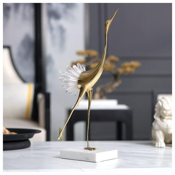  صدف تحفية تمثال طائر ذهبي - HT2600-1 