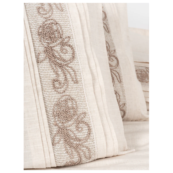  صدف طقم غطاء لحاف مزدوج 220 × 200 سم - 6 قطع - بيجي 