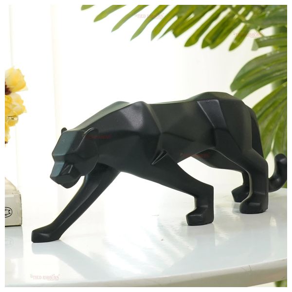  صدف تمثال النمر الهندسي - 2085 - اسود 