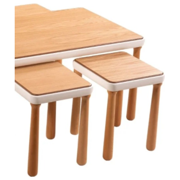  صدف طاولة قهوة وطاولة ميلان 1+1 المتشابكة - خشب 