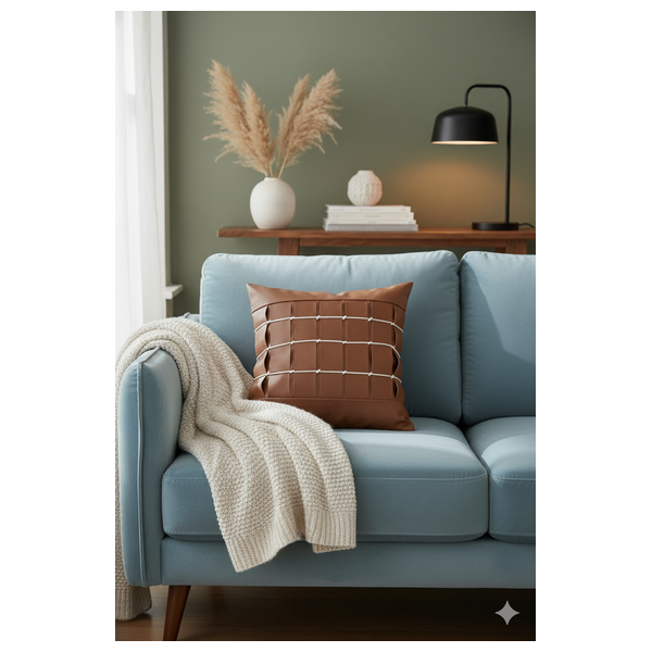  SADAF Pillow Weave Accent - Brown 