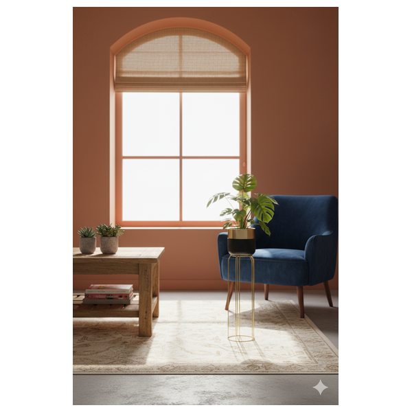 صدف حامل أصيص متوسط - D6140B - فضي معدني