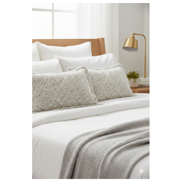  صدف وسادة قطنية منسوجة 