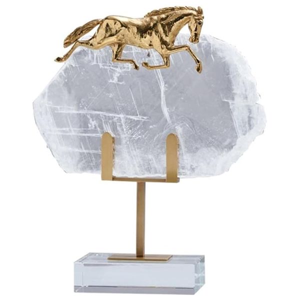  SADAF HT314 - Decorative Horse Sculpture - Nickel Copper 