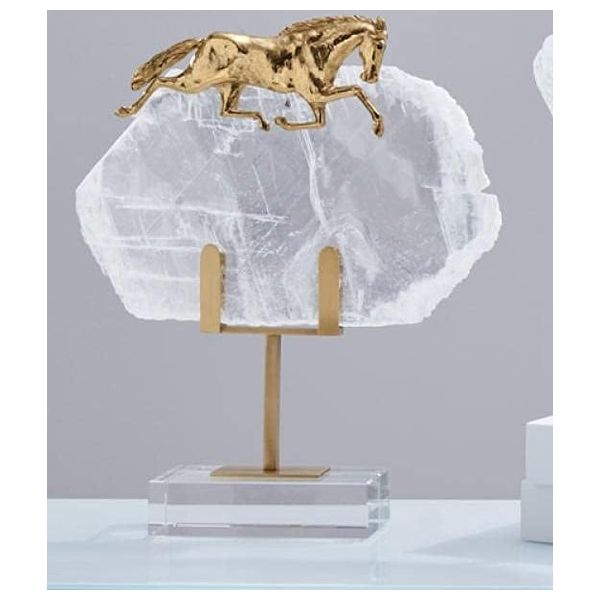  SADAF HT314 - Decorative Horse Sculpture - Nickel Copper 