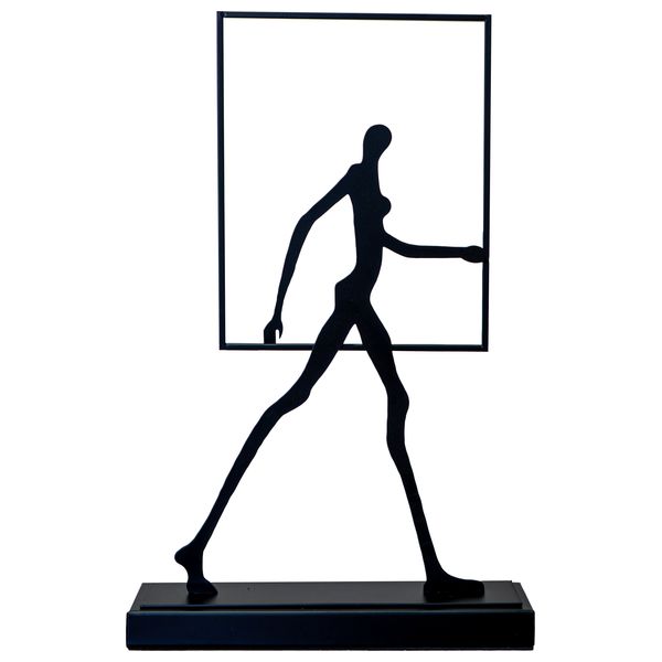  SADAF HT191-1- Abstract Silhouette Figure Decorative Sculpture - Black 