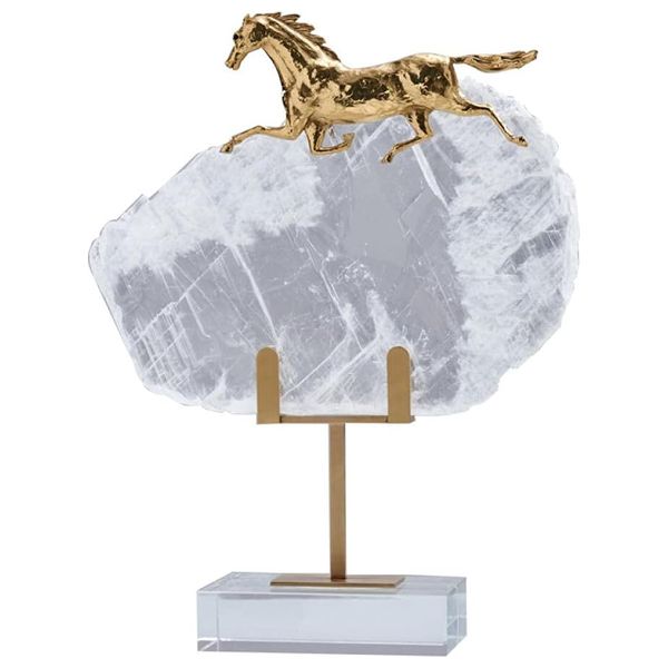  صدف تمثال حصان نحاسي ديكور - HT315 