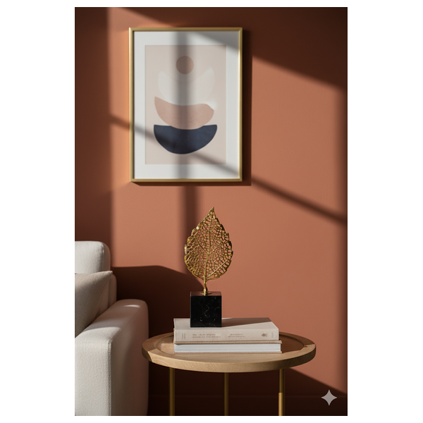  صدف منحوتة معدنية من أوراق هيكلية - D186B - ذهبي 