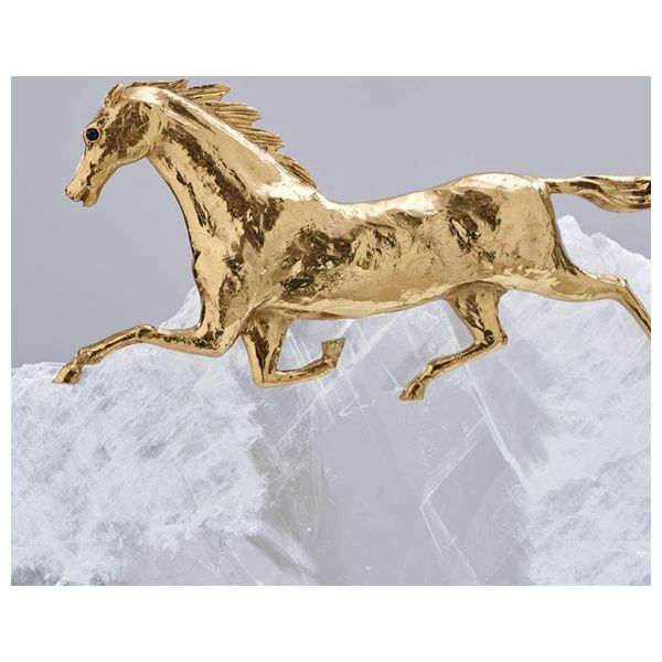  صدف تمثال حصان نحاسي ديكور - HT315 