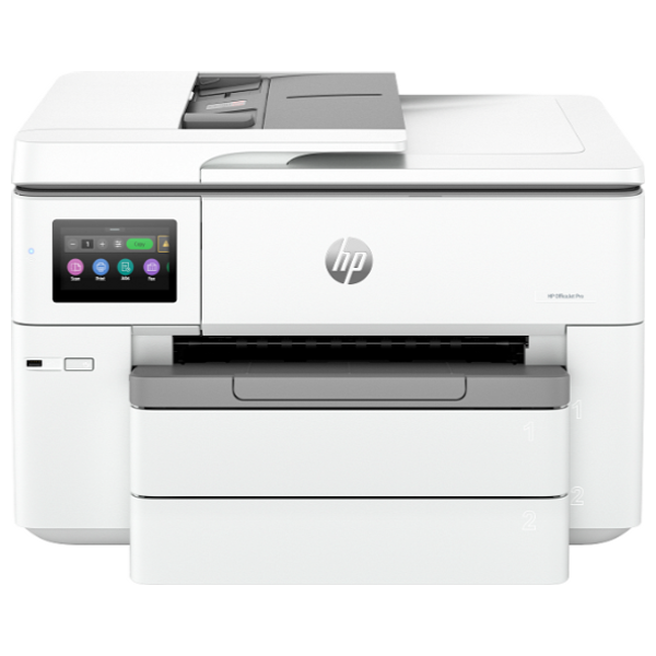 طابعة اتش بي الكل في واحد ليزرية ملونة - OfficeJet Pro 9730 - ابيض