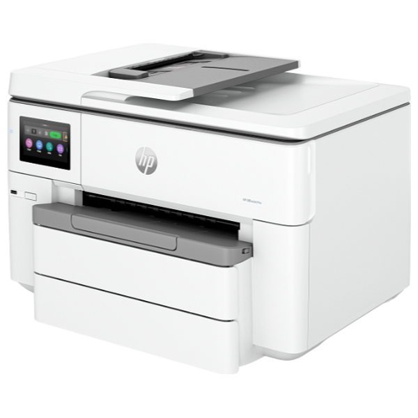 طابعة اتش بي الكل في واحد ليزرية ملونة - OfficeJet Pro 9730 - ابيض