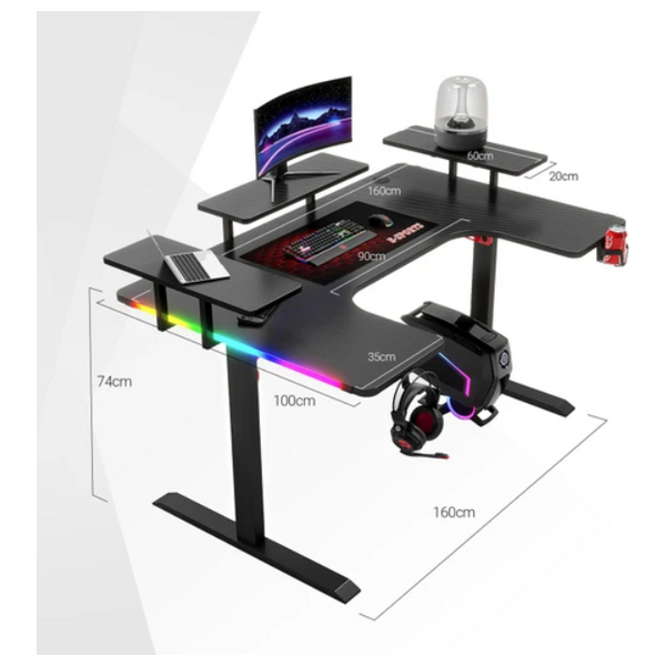 Other P203 - DESK-GAMING - RGB lighting - Black