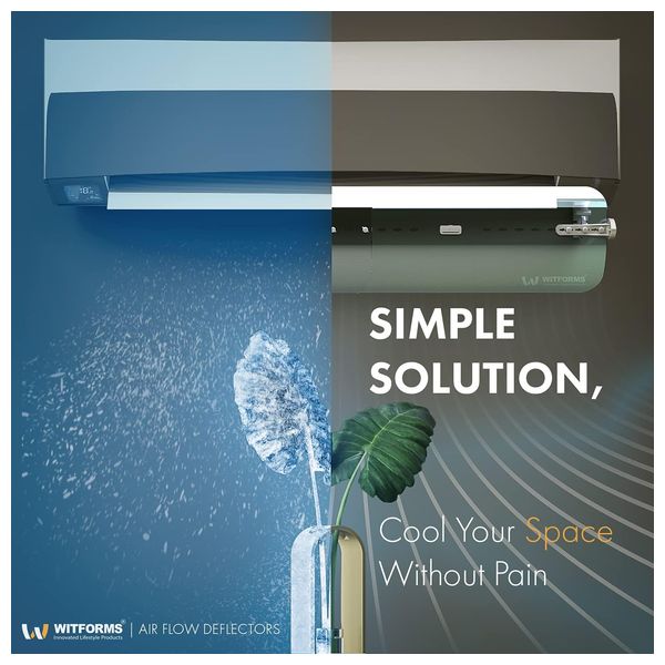  Wheatforms AC-5002 - Split Air Conditioner Air Deflector - Transparent 