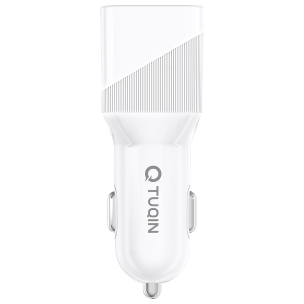  شاحن سيارة كيو-توكين QC31 -  يو اس بي و يو اس بي سي -  أبيض 