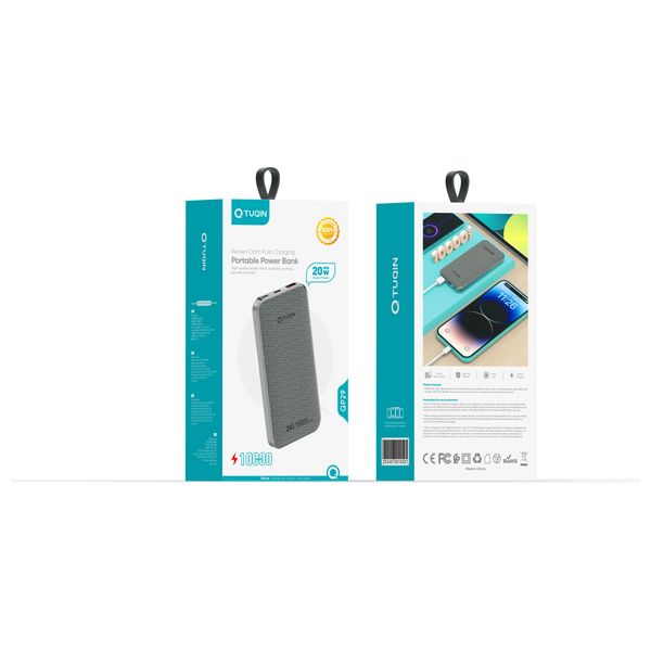  باور بانك كيو-توكين QP29 - رمادي - 10000mAh 