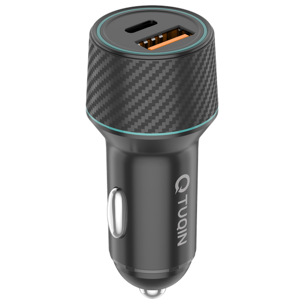  شاحن سيارة كيو-توكين QC32 - يو اس بي سي -  أسود 