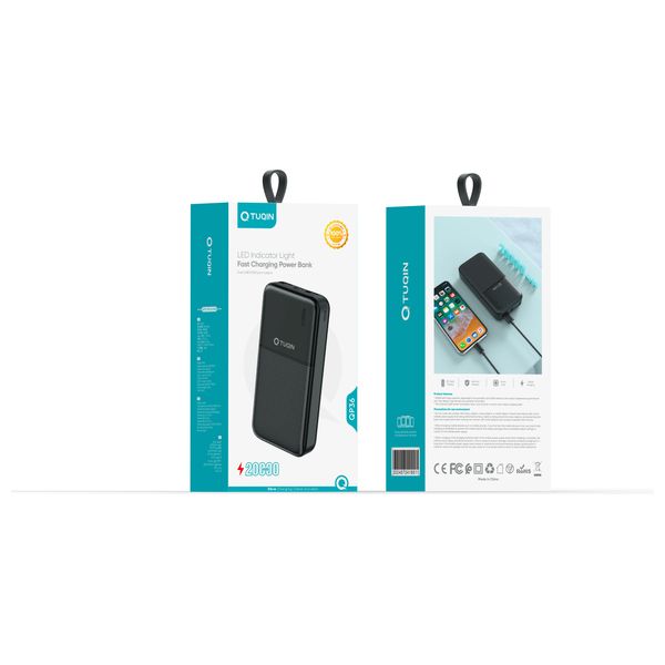  باور بانك كيو-توكين QP36 - أسود - 20000mAh 