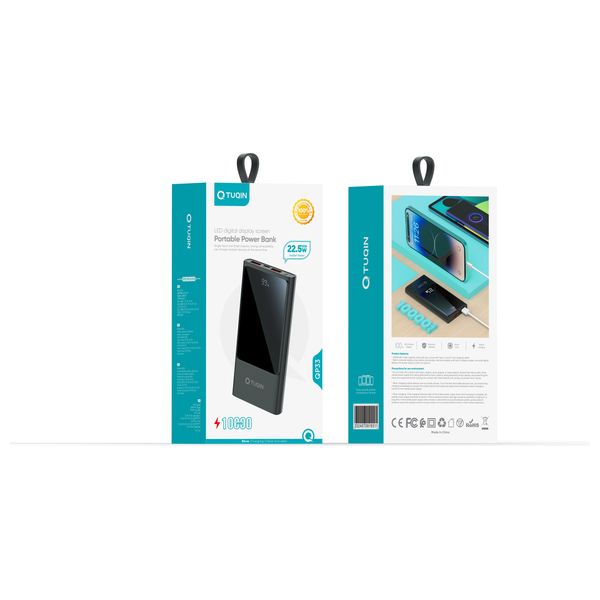  باور بانك كيو-توكين QP33 - أسود - 10000mAh 