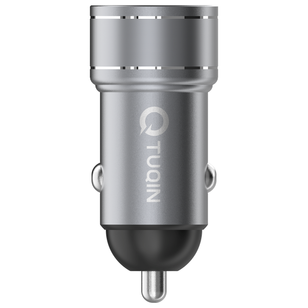 شاحن سيارة كيو-توكين QC24 - رمادي