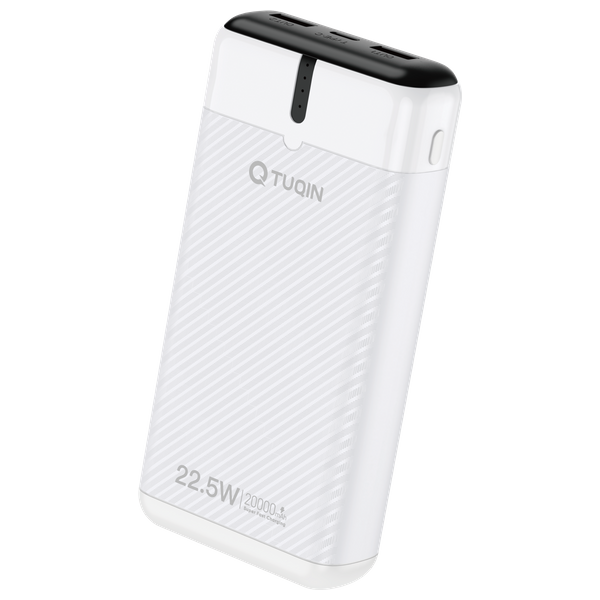  باور بانك كيو-توكين QP18 - أبيض - 20000mAh 