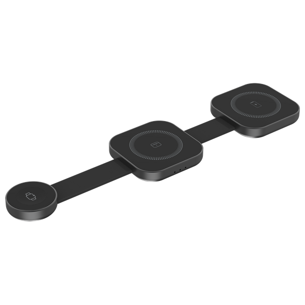  Nine WLC-002 - Foldable 3 in 1 Wireless Charger - 20W - Black 