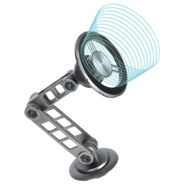  Nine CHR 006 Magnetic Car Mount -1080° Rotation - Strong Anti-Shake Hold - Titanium 