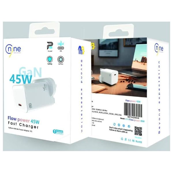 Nine CH 011 - Wall Charger - 45W - White