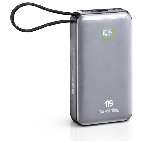 Nine PB 017 - Power bank - 20000mAh - Fast Charging 65W - Silver
