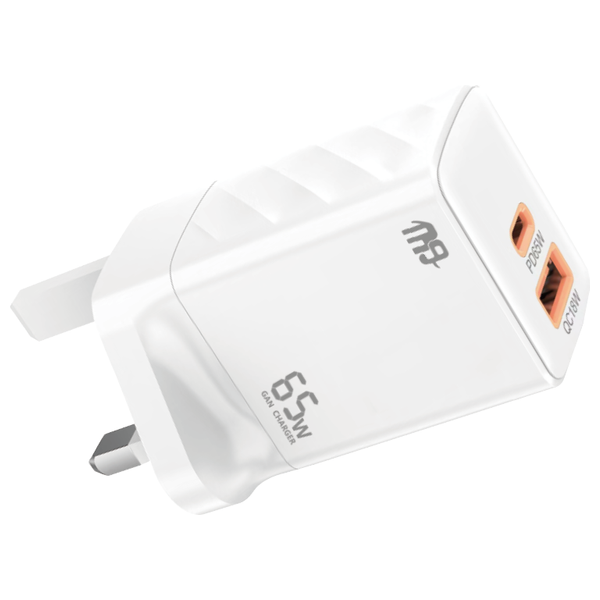  Nine CH 012 - Wall Charger - 2 in 1 - 65W - White 